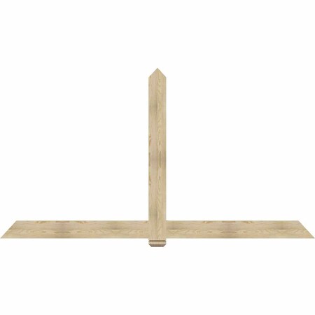 Ekena Millwork Eugene Rough Sawn Timber Gable Bracket, Douglas Fir, 108"W x 58"H x 2"D x 6"F, 13/12 Pitch GBW108X58X0206EUG00RDF